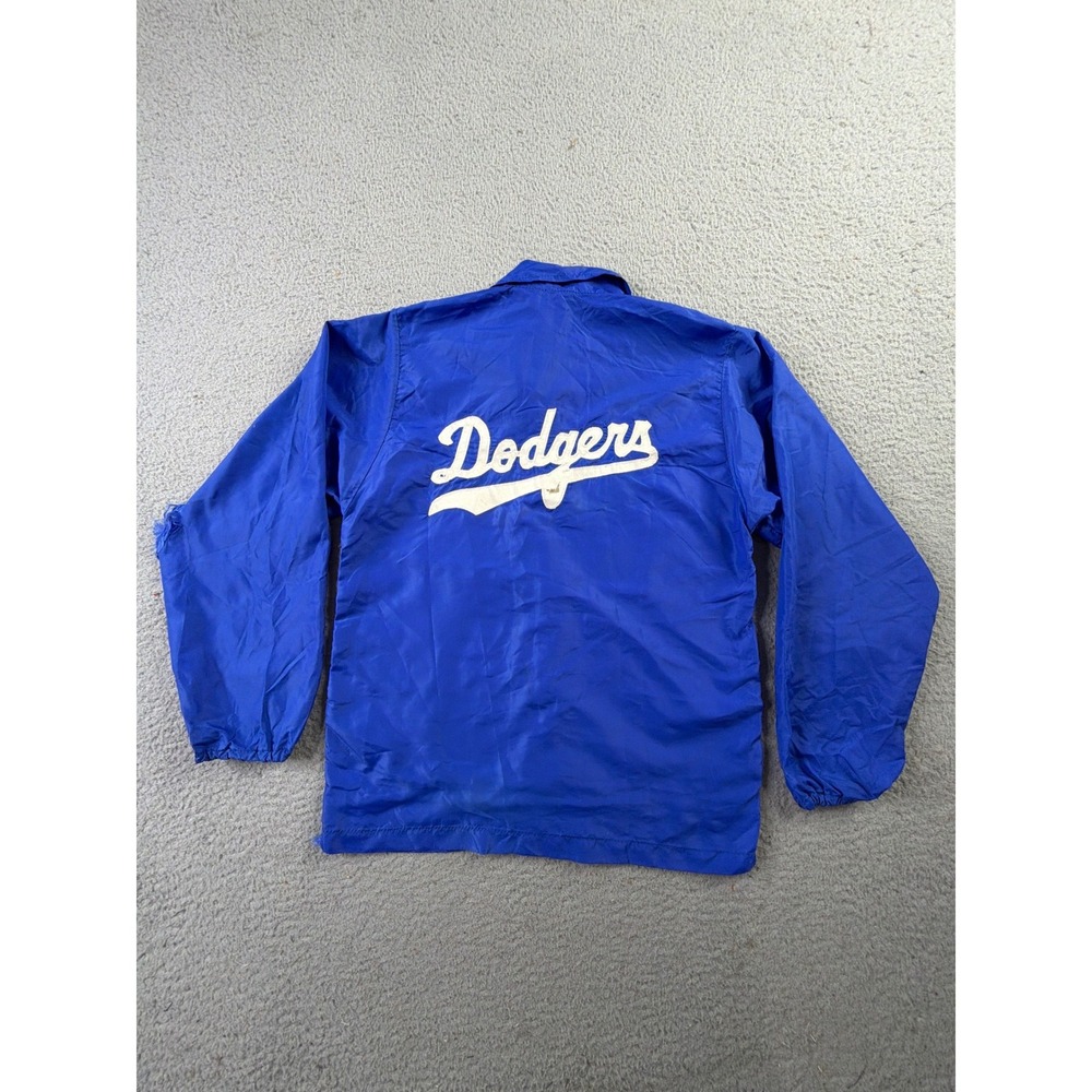 Vintage Spanjian LA Dodgers Coach Jacket Kids Medium Made in USA Personalized